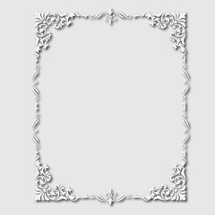Frame, in the style of an ornament, Vector illustration eps 10, Art.	
