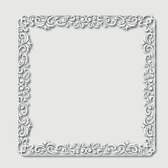 Frame, in the style of an ornament, Vector illustration eps 10, Art.	