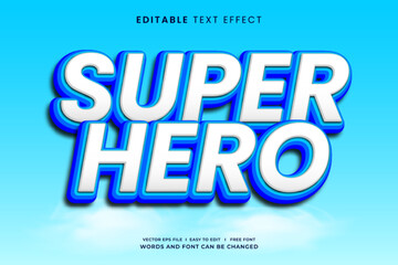 Super hero cartoon editale text effect