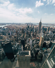 Fototapeta na wymiar Fotos de la ciudad de Nueva York desde lo alto del Summit.