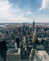 Obraz premium Fotos de la ciudad de Nueva York desde lo alto del Summit.