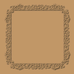 Frame, in the style of an ornament, Vector illustration eps 10, Art.	