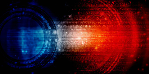 2d illustration Abstract futuristic electronic circuit technology background
