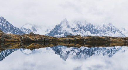 reflection in mountain lake
