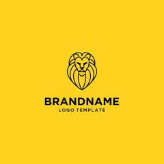 Minimalist Lion Head Logo Vector Luxury