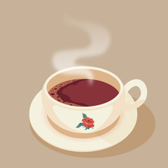A cup of aromatic cocoa