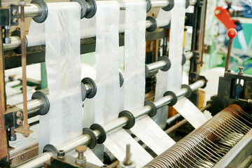 close up view of a machine, plastic industry