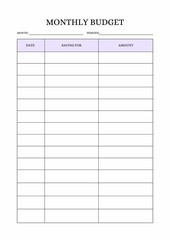 Monthly Budget