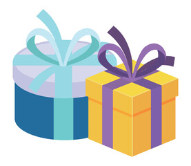gifts on white background