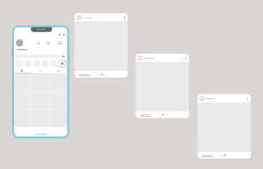 Social media carousel post template