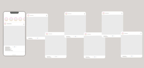 Social media carousel post template