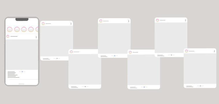 Social media carousel post template