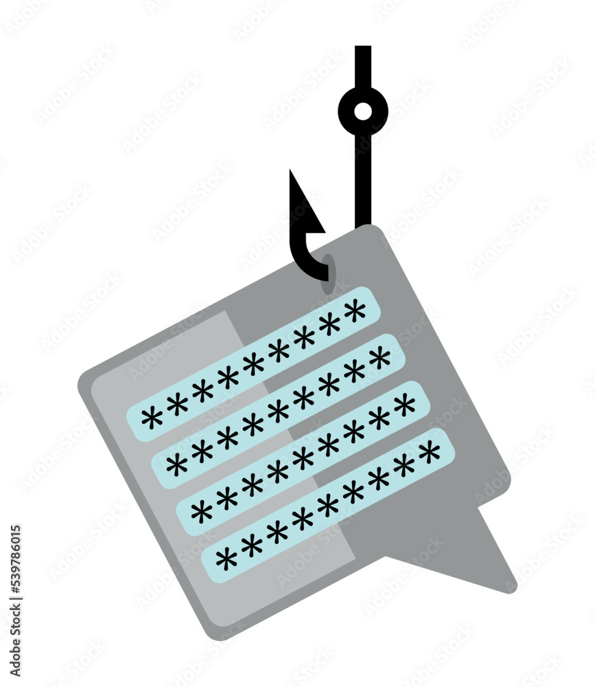 Poster phishing a login and password