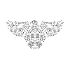 Geometric eagle logo icon vector illustration