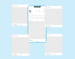 Social media carousel post template