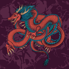 Chinese dragon isolated illustration