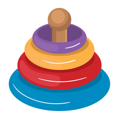 ring stacker toy icon