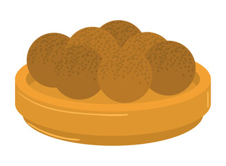 arabic food in dish icon