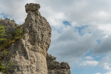 Remarkable rock in the city of stones, within Grands Causses Regional Natural Park, listed natural site.