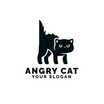 Cute angry cat logo_201022