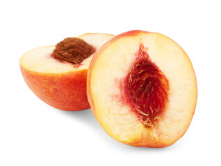 Nectarine fruit isolated on white background cutout