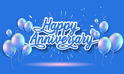 Happy Anniversary banner design. anniversary celebration vector