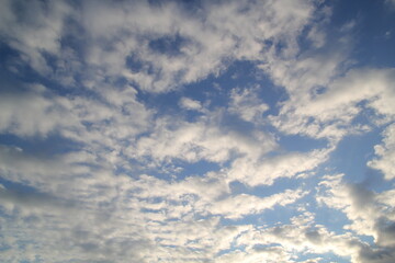Cloudscape Background in Sunny Day With Blue Sky