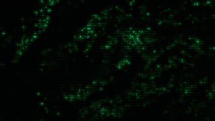 Abstract green computer hex code full-frame background. Concept binary encryption technology algorithm screen animation for hud design and artificial intelligence machine learning design template.