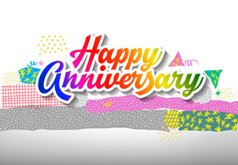 Happy Anniversary banner design. anniversary celebration vector