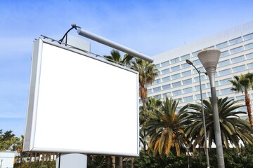 Blank billboard city sign