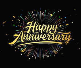 Happy Anniversary banner design. anniversary celebration vector