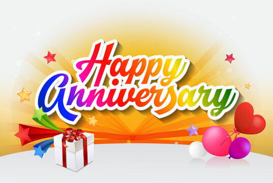 Happy Anniversary banner design. anniversary celebration vector