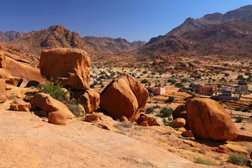 Fototapete Rund Mountain landscape in Anti-Atlas, Morocco © Tupungato