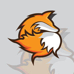 vector fox logo illustration eps 10