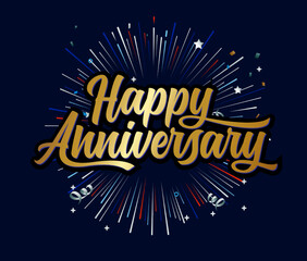 Happy Anniversary banner design. anniversary celebration vector