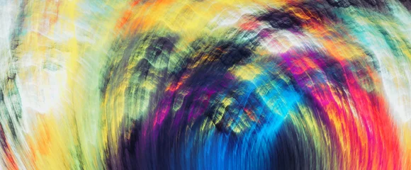Photo sur Plexiglas Mélange de couleurs Bright colorful paint background. Abstract painting banner. Fractal art for creative graphic design