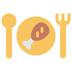 plate chicken icon