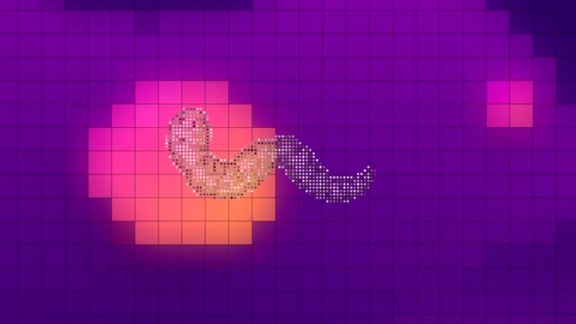 pixel worm in motion