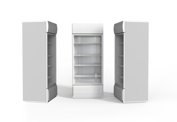 Chiller refrigerator 3D rendering