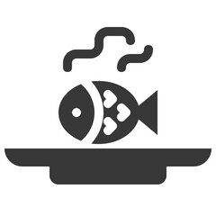 fish fries grill icon