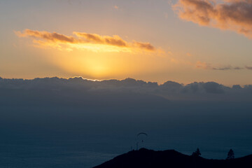 sunset over the mountains