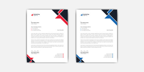 Elegant business letterhead template design in professional style