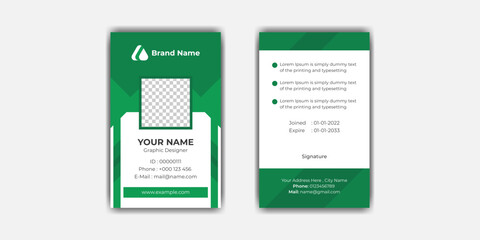 Simple Company id card design vector template