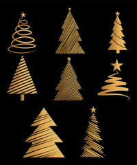 Obraz premium Christmas Elements. Christmas Tree