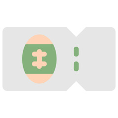 Obraz premium ticket rugby icon