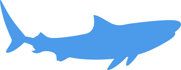 Shark Silhouette for Logo, Pictogram, Website, Art Illustration, Infographic, or Graphic Design Element. Format PNG