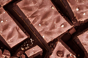 chocolate, a sweet food made from cacao and milk, a yummy snack