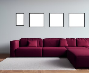 Empty frames on a wall, empty item frame, empty picture