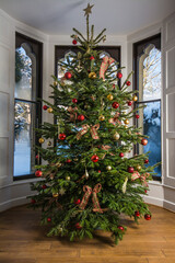 Fototapeta na wymiar christmas tree with decorations