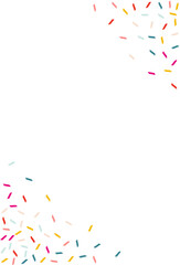 Color Brush Carnaval Vector White Background.